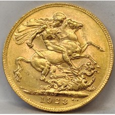 AUSTRALIA 1923 . ONE 1 SOVEREIGN . PERTH . GOLD